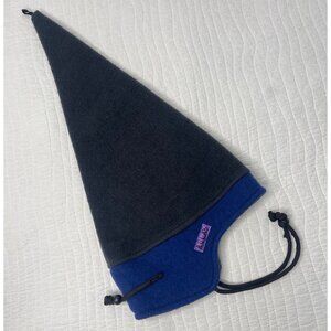 Vintage BULA Fleece Jester Hat Blue Black Winter Ski 90s Cone Earflap Adjustable